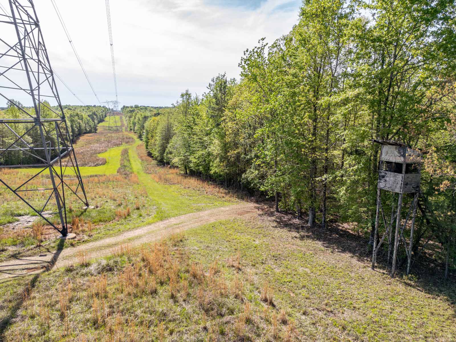 hunting stand and power lines